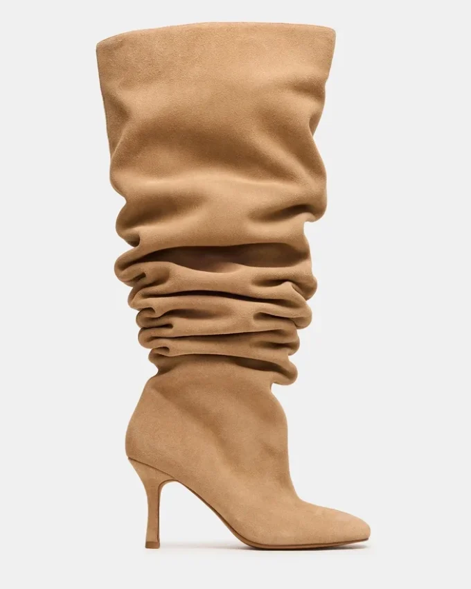 Allison din piele de căprioară gri-maro