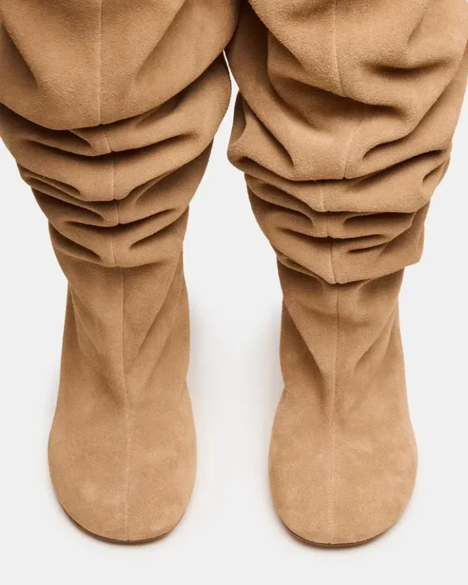 Allison din piele de căprioară gri-maro