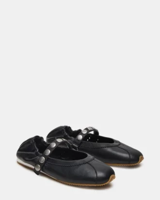 Anaya din piele neagră cu ținte