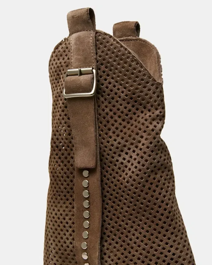 Aubrielle din piele de căprioară gri-maro