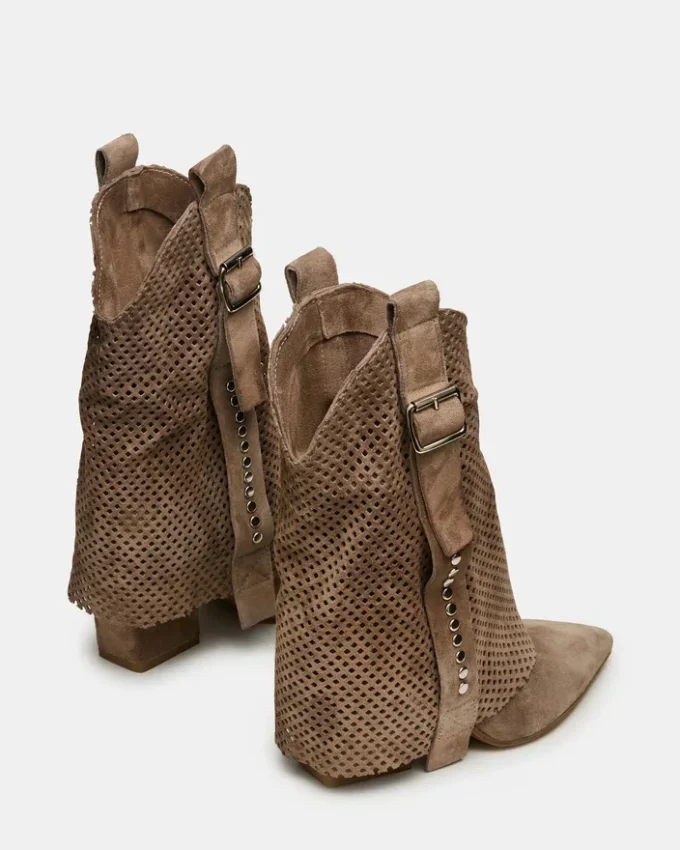 Aubrielle din piele de căprioară gri-maro