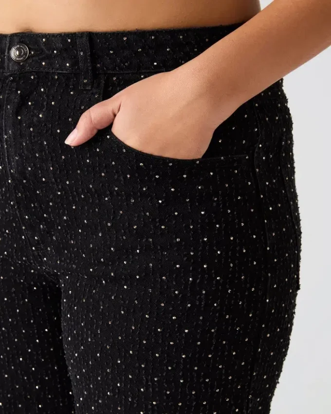 Avaline Crystal Jean Black