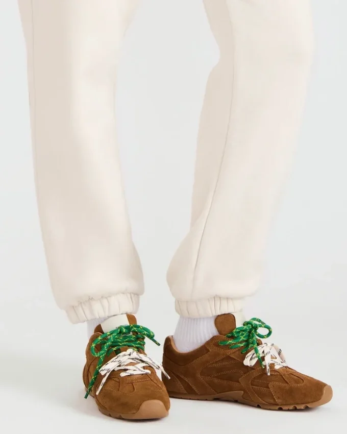 Aziel din piele de căprioară de culoare camel