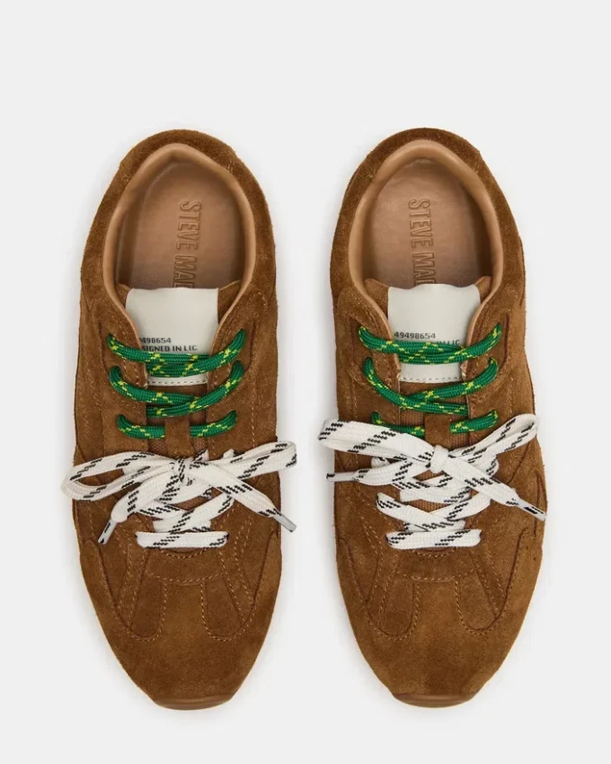 Aziel din piele de căprioară de culoare camel