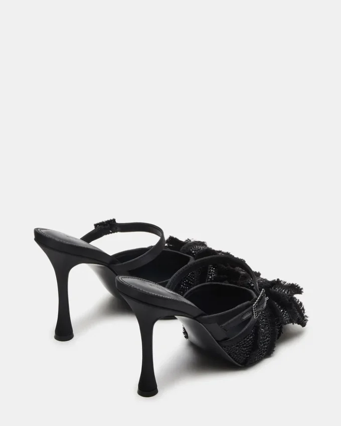 Baylin Negru Satinat cu Strasuri