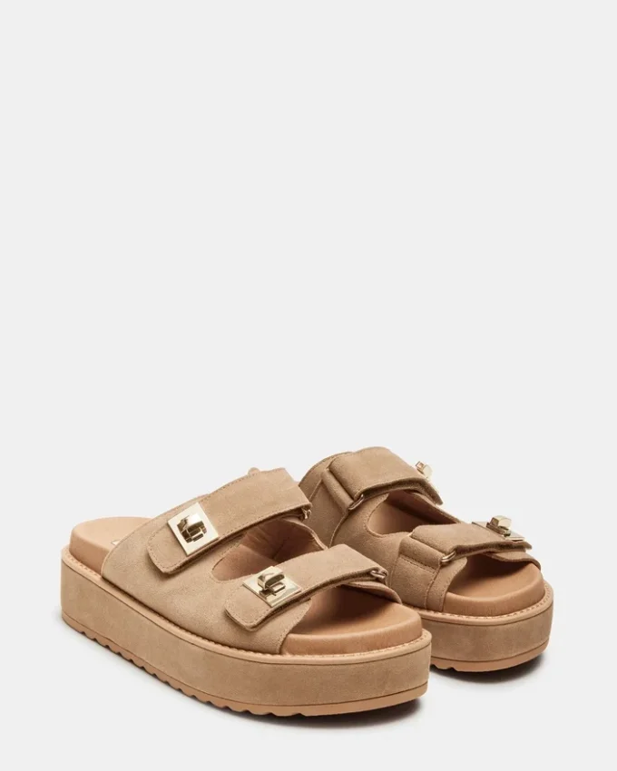 Bigschmona din piele de căprioară de culoare gri-maro