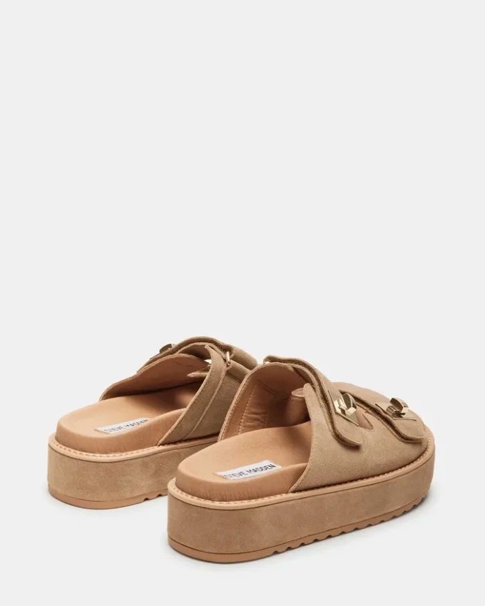 Bigschmona din piele de căprioară de culoare gri-maro