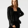 Blazer cu paiete Payton, negru