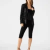 Blazer cu paiete Payton, negru