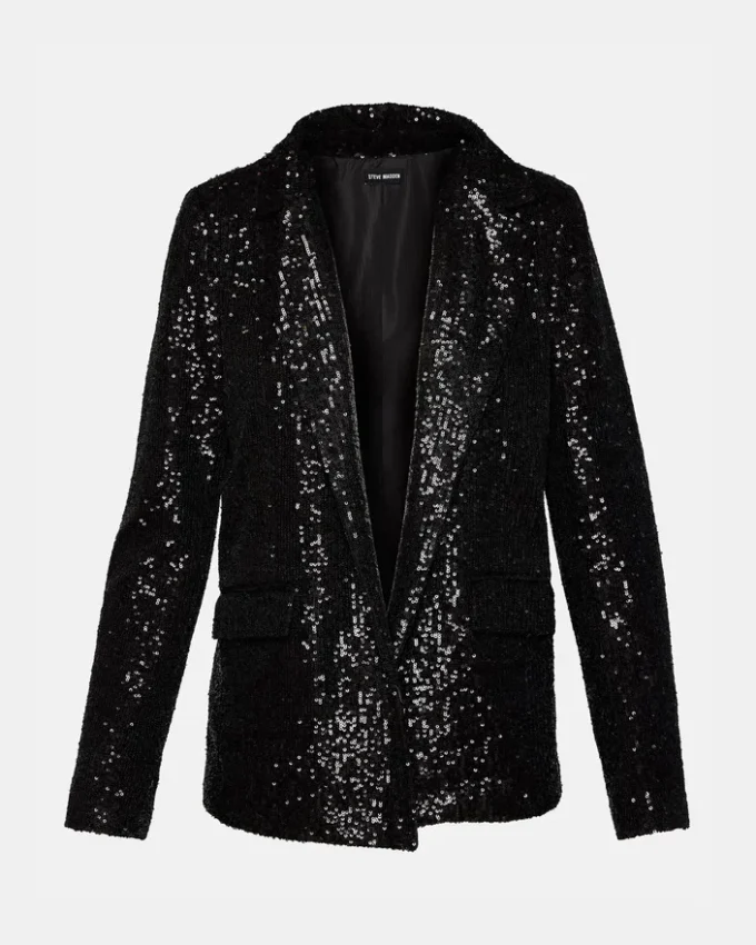 Blazer cu paiete Payton, negru