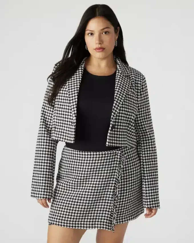 Blazer scurt Rupi Negru/Alb