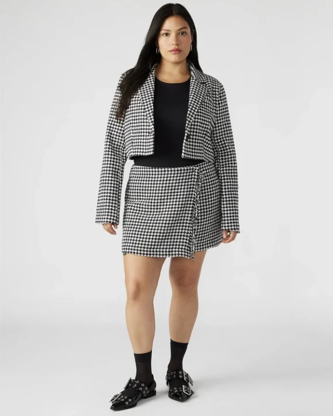 Blazer scurt Rupi Negru/Alb