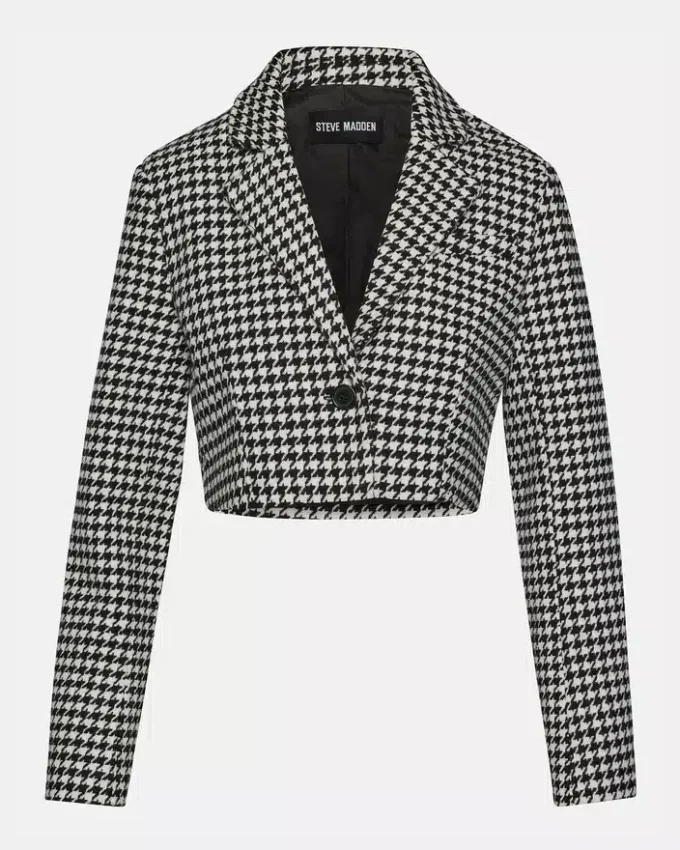 Blazer scurt Rupi Negru/Alb