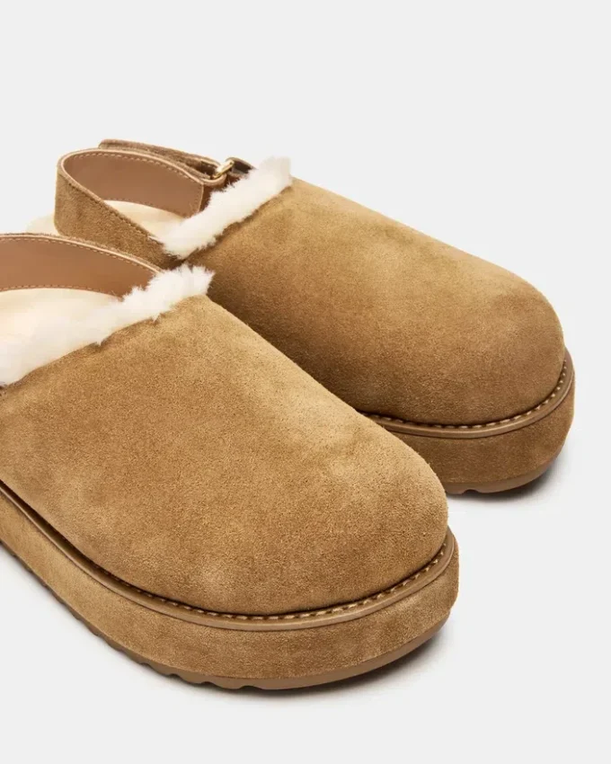 Blănură artificială moale Piele de căprioară de culoare coniac