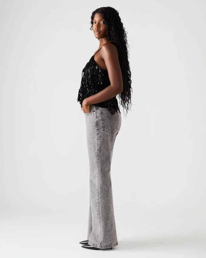 Bluză cu paiete Blakelyn, negru