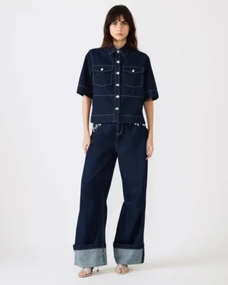 Bluză Eliana albastru bijou