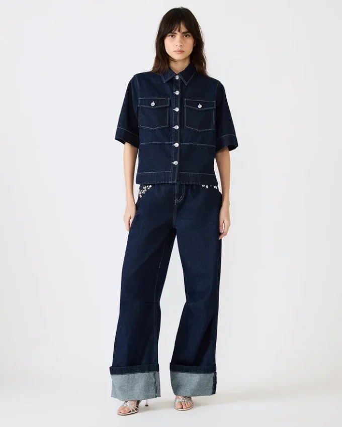 Bluză Eliana albastru bijou