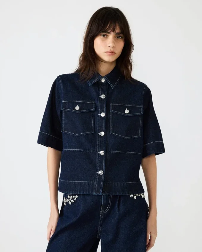 Bluză Eliana albastru bijou