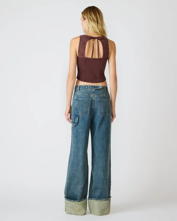 Bluză tricotată Dixie, culoare nuc