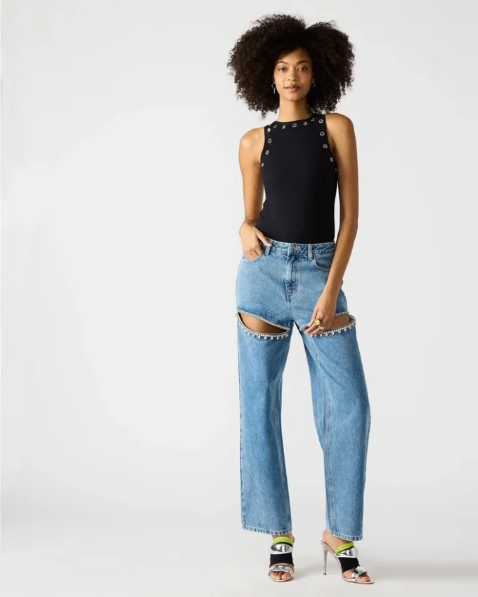 Body Nico cu ochiuri, negru