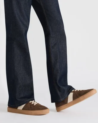 Brady din piele de căprioară de culoare gri-maro