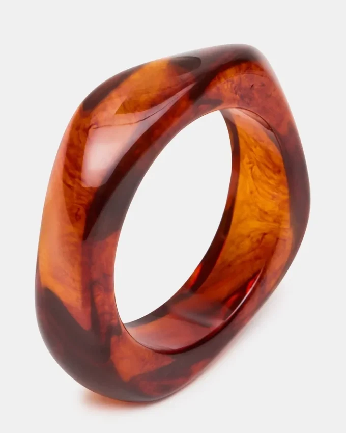 Brățară retro curbată, naturală