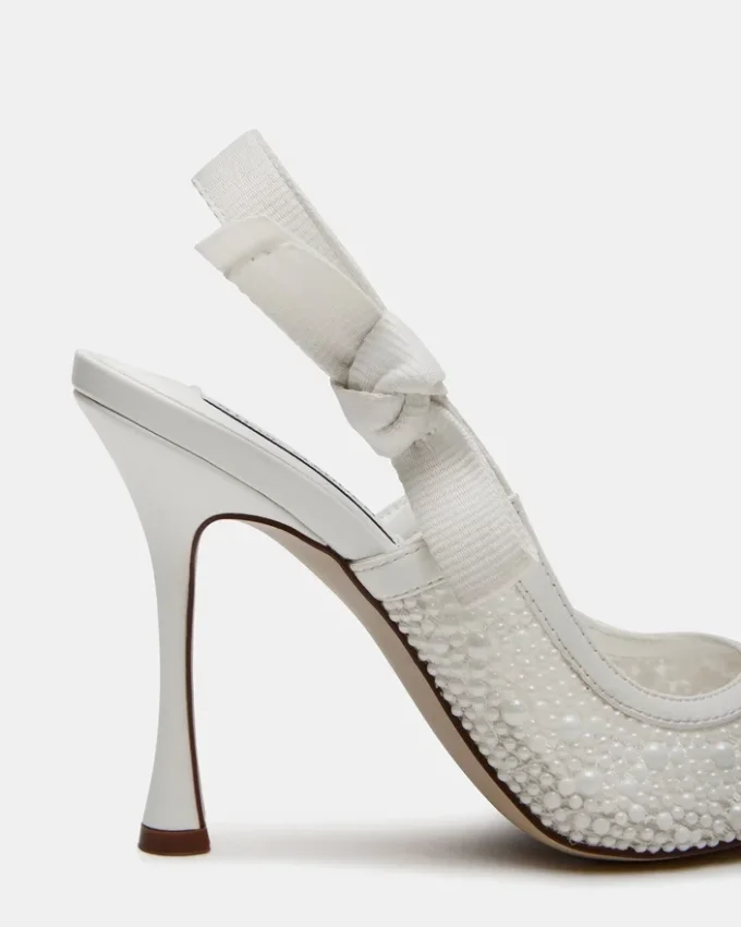 Bri Dantelă albă cu perle