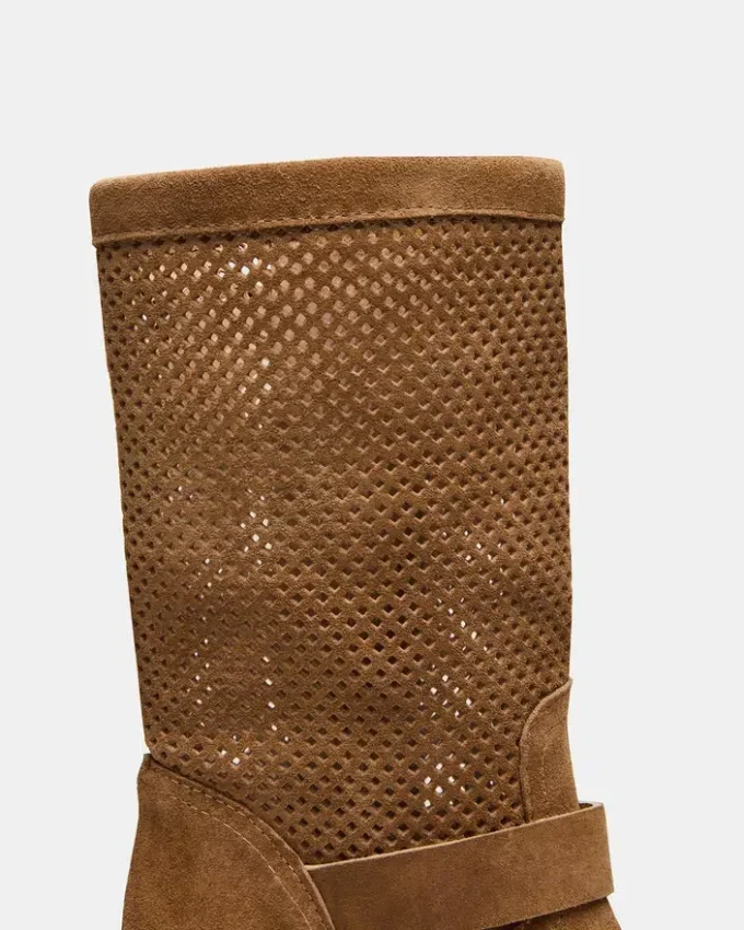 Cizme Lark din piele de căprioară maro