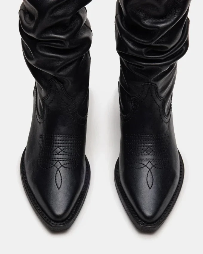 Cizme Stage din piele neagră