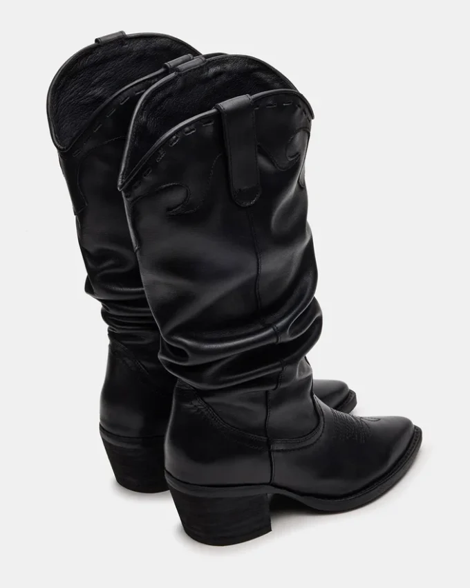 Cizme Stage din piele neagră