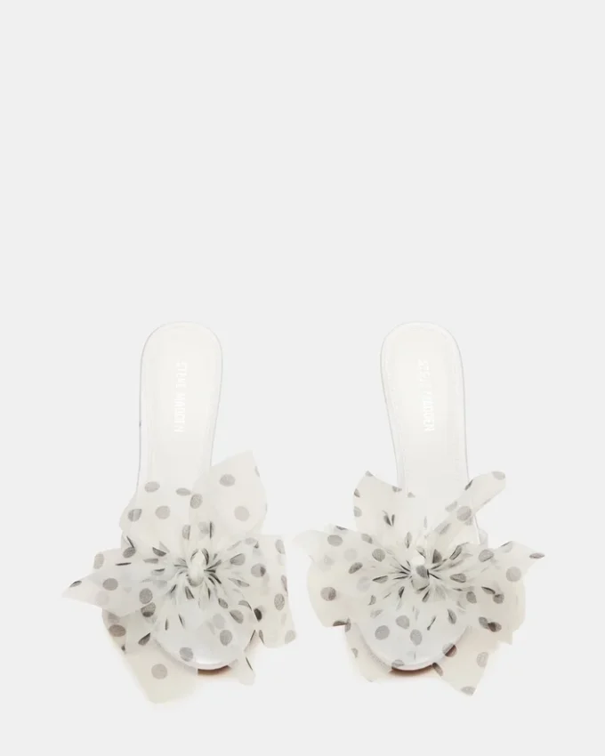 Davina Tulle Alb/Negru cu buline