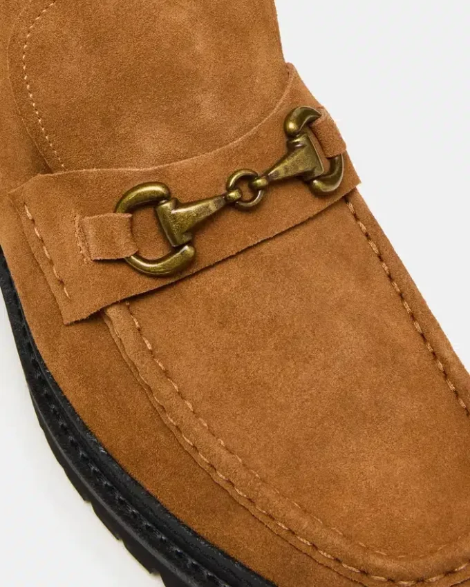 Deputy din piele de căprioară maro