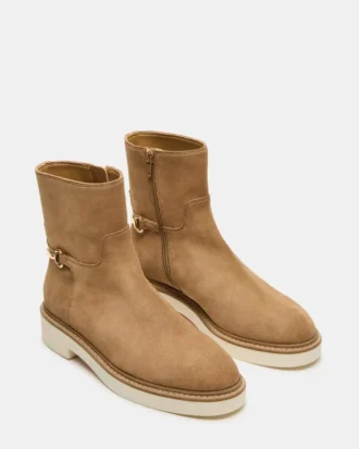 Diablo din piele de căprioară gri-maro