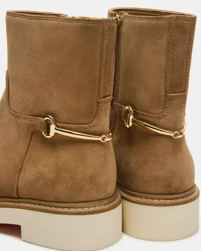 Diablo din piele de căprioară gri-maro