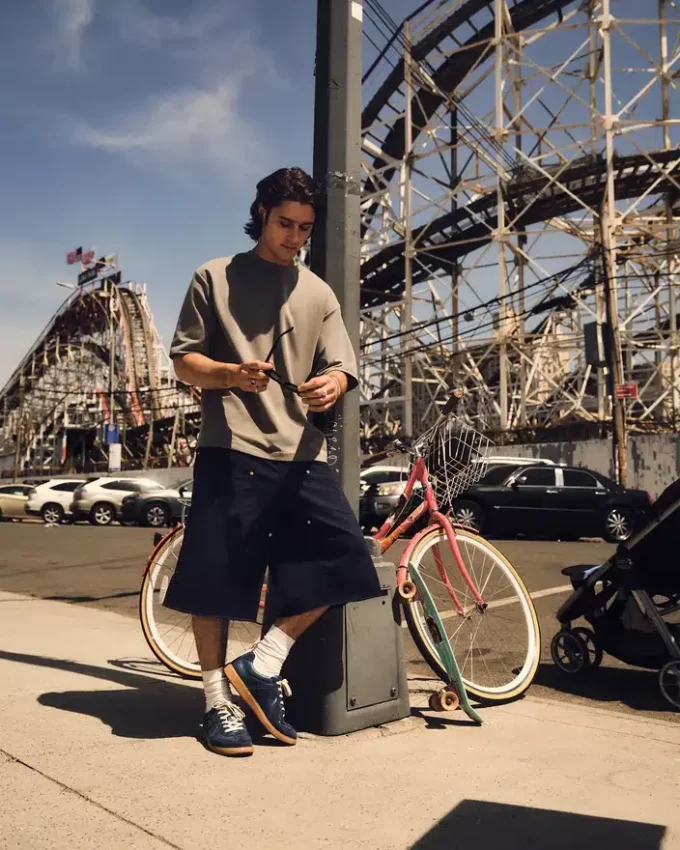 Dixon din piele de căprioară albastră