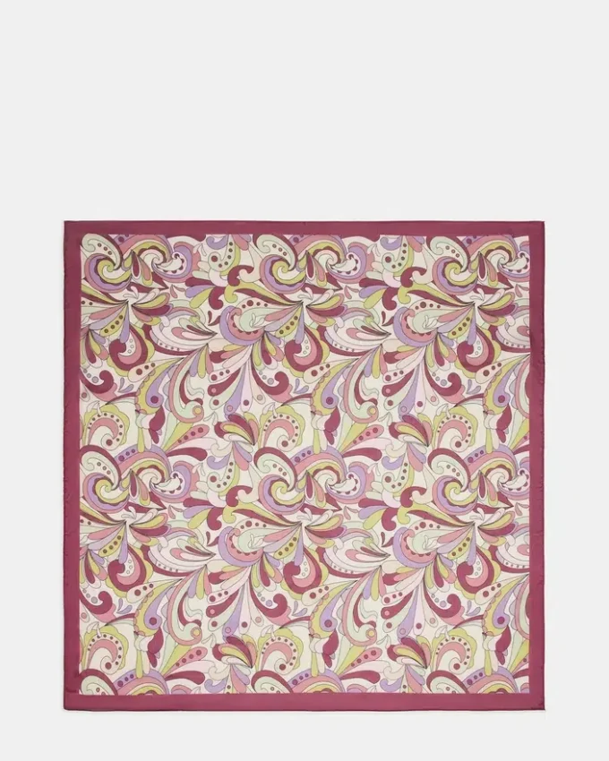 Eșarfă cu imprimeu lavandă