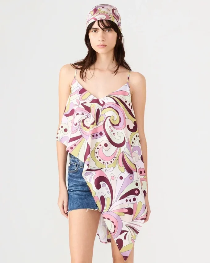 Eșarfă cu imprimeu lavandă