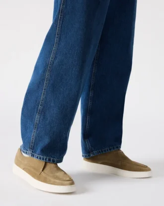 Frankk din piele de căprioară de culoare gri-maro