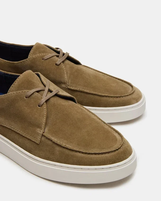 Frankk din piele de căprioară de culoare gri-maro