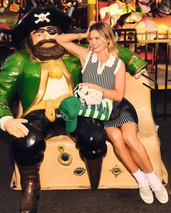 Fustă Amery Negru/Alb