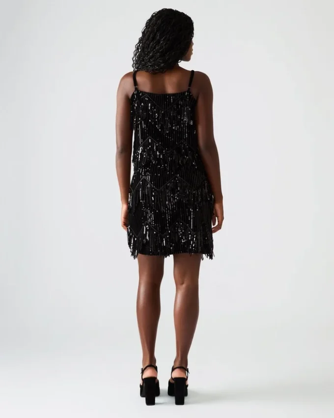 Fustă Cindi cu paiete, negru