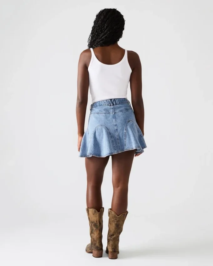 Fustă din denim Melany Forever Blue