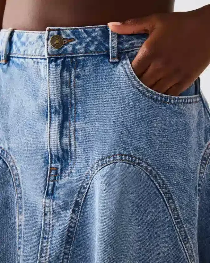 Fustă din denim Melany Forever Blue