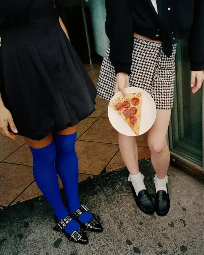 Fustă Leon Negru/Alb