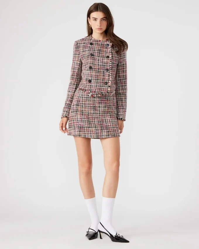 Fustă Mattea Roșu multicolor