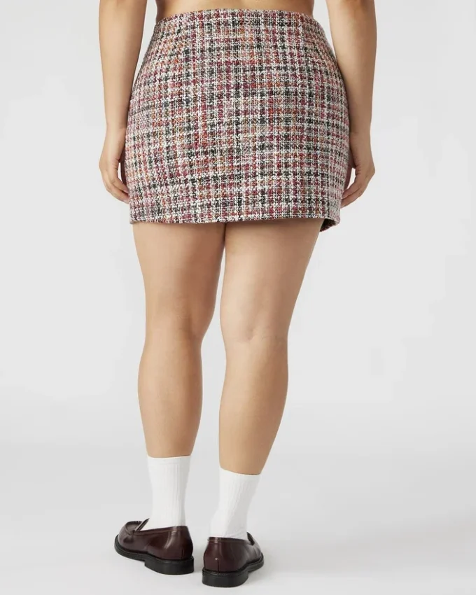 Fustă Mattea Roșu multicolor