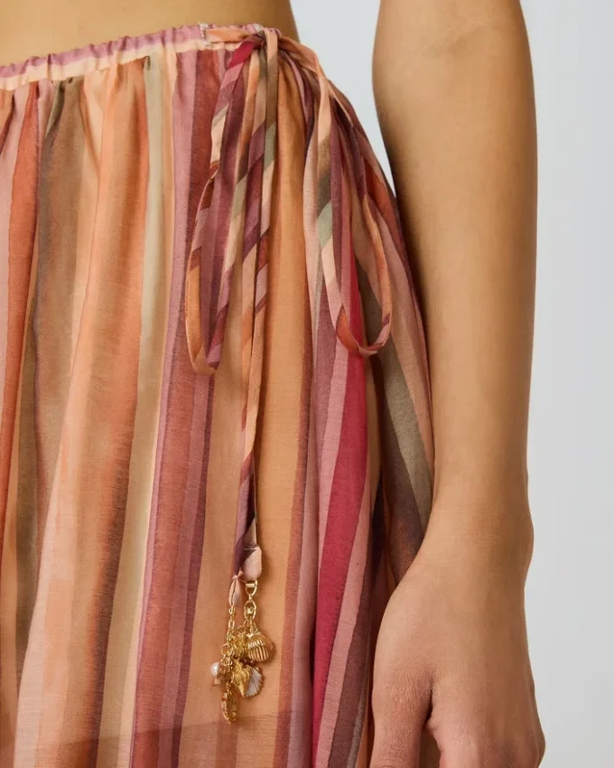 Fusta Shilloh cu dungi multicolore Fusta Shilloh cu dungi multicolore