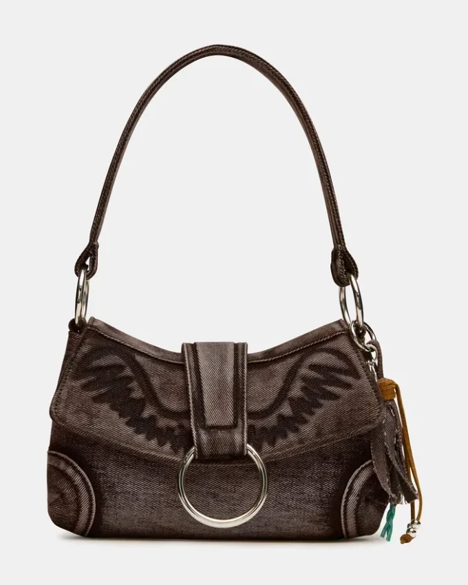 Geantă Albany din denim maro