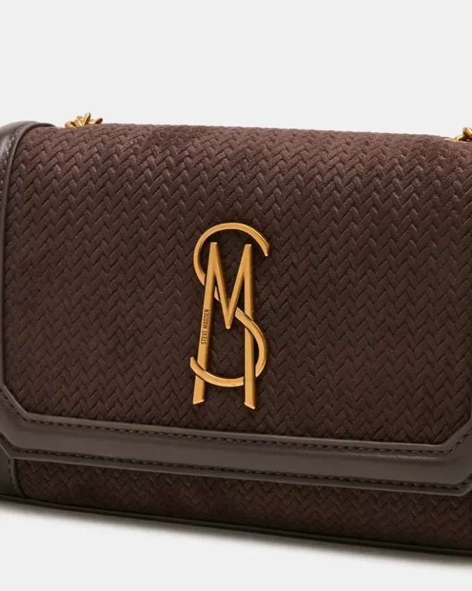 Geantă țesută Larisa, ciocolatiu