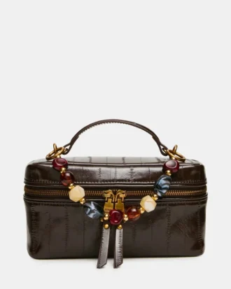 Geantă Herra maro din piele de anghilă